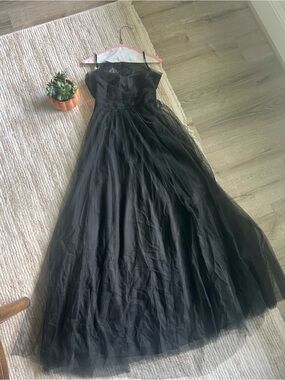 One Shoulder Long Tulle Gown Dress - Evening Collection A Line